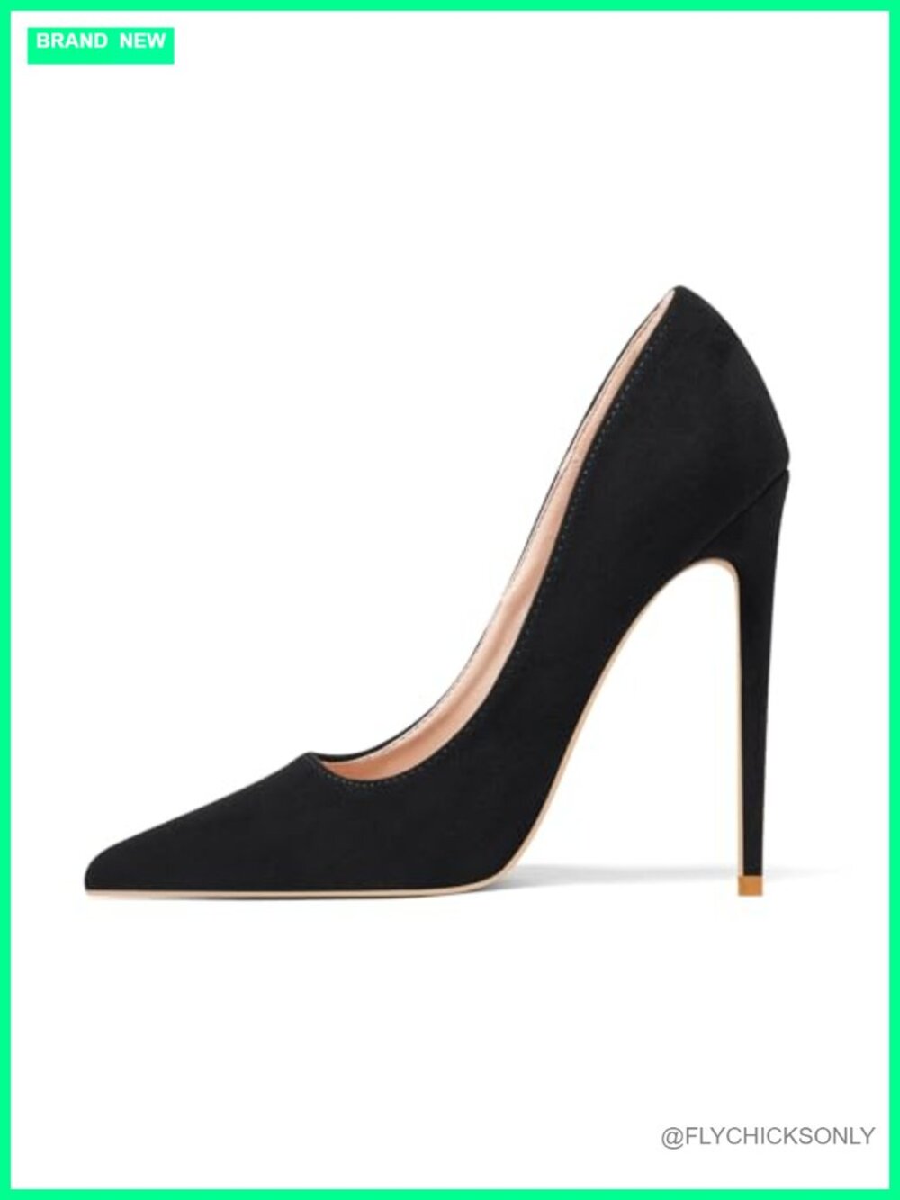 Pointed Toe Stiletto Heels 4.7 Inch Faux Suede Pumps